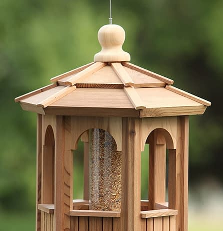 Small Cedar Bird Feeder Gazebo - BCH Bird Feeders