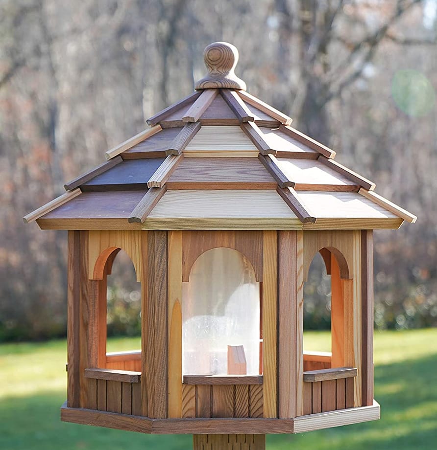 Large Cedar Bird Feeder Gazebo - BCH 
